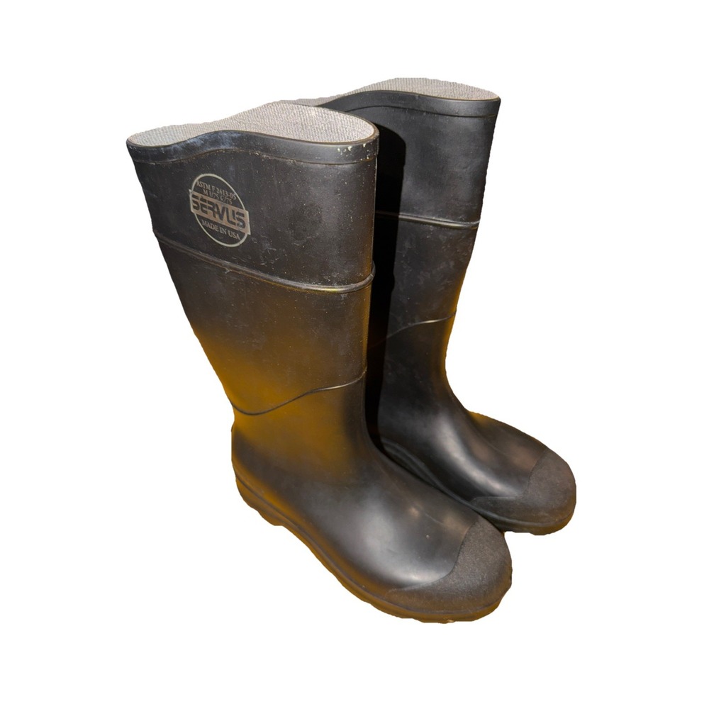 SERVUS PVC Muck Boots 14" Tall Men's 8‎ Women's 10 ASTM F2413-05 Steel Toe USA